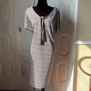 Talbots Plus red/black/white flower patterned dress size 1X